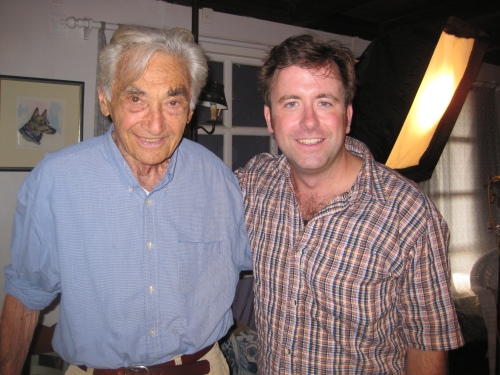 Howard Zinn. Howard... Zinn. A few nights before our intervioew I went to see a screening of The People Speak--in which several actors and singer (Bob Dylan, Bruce Springsteen, Matt Damon, Morgan Freeman, Viggo Mortensen who is insanely good in it and a chameleon--read documents and speeches from Howard's book A People's History of the United States, which ranks with the Constitution and Declaration of Independence in the pantheon of American documents. 